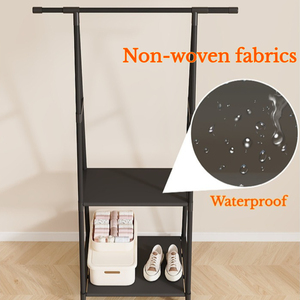 Armario con estantes, doble barra, móvil, multifuncional, desmontable, para sombreros, tendedero de ropa, perchero metálico, soporte para zapatos - Product Image 4