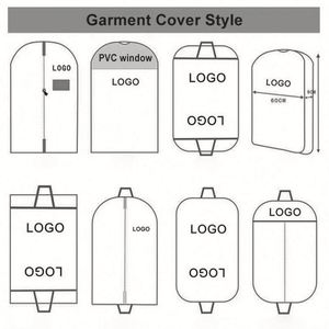 Brand New Non-woven Fabric Dust <b>Cover</b> with Transparent <b>Window</b> Foldable Suit <b>Cover</b> Custom Dust Bags Luxury Garment Bag with logo - Product Image 4