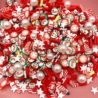 Arcilla polimérica para manualidades, arcilla polimérica mezclada de 1kg con perlas y diamantes de imitación, ideal para manualidades navideñas