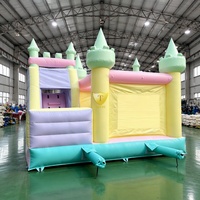Château gonflable pliable portable avec toboggan, combo château de saut extérieur pour location de fête pour enfants