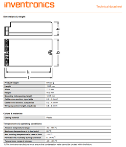 ไดรเวอร์ LED กระแสคงที่ OSRAM รุ่น OT 110/170-240/1A0 4DIM NFC G3 CE 110W  แบบ DALI-2 4 in 1 ปรับหรี่แสงได้ - Product Image 4
