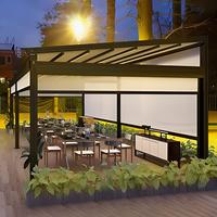 Pavillon de pergola motorisé bioclimatique moderne en aluminium Gazebo automatique de luxe étanche à la pluie pour balcon