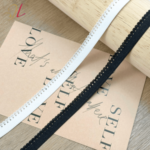 En stock usine, <span class=keywords><strong>Noir</strong></span> et Blanc, 11 mm, <span class=keywords><strong>Bande</strong></span> élastique en polyamide à picots festonnés pour soutien-gorge - Product Image 2
