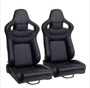 Hot Selling Universal Reclinable Black PVC Carbon Look Leather Bucket <strong>Racing</strong> <strong>Seats</strong> AC <strong>Cobra</strong> 1997-2000 1061 Series - Product Image 3