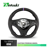 Volant personnalisé en fibre de carbone avec poignées en microfibre pour BMW E82 E88 E90 E91 E92 330i 335i 135i 128i M3 320d 2026-2013