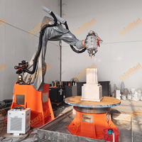 Machine de gravure et de fraisage CNC pour pierre, granit et marbre avec cadre haute rigidité, bras robotisé 7 axes et moteur