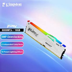 สําหรับ Kingston <span class=keywords><strong>FURY</strong></span> <span class=keywords><strong>Beast</strong></span> <span class=keywords><strong>Beast</strong></span> Series <span class=keywords><strong>DDR5</strong></span> ระบายความร้อนหน่วยความจําคอมพิวเตอร์เสื้อกั๊กบาร์ <span class=keywords><strong>DDR5</strong></span> 6000 HMz 16GB <span class=keywords><strong>RGB</strong></span> หน่วยความจําเดสก์ท็อปสีขาว - Product Image 3