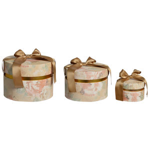 Cajas de Regalo Redondas de Lujo con Relieve, Populares y Bonitas, Tipo Cubo, para Cumpleaños, con Diseño de Caja Ranurada y Cinta - Product Image 6