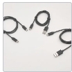 QC3.0 5A carga rápida USB tipo C Cable de extensión 480Mbps transferencia de datos para teléfono Android código de barras auricular trenzado de Metal