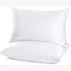 Bantal tempat tidur poliester mewah, Hotel gaya Modern, pengisian standar, bantal tempat tidur bergaris lembut dan halus - Product Image 5