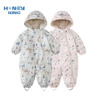 Tutina Invernale in Pile Softshell per Neonati, Antivento e Calda con Cappuccio per Bambini da 1 a 4 Anni, OEM per Uso Esterno e Quotidiano