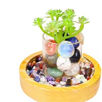 Kit de Guérison Reiki en Quartz Rose de 2-3 cm en Gros, Pierres Roulées Polies avec Gravier de 7 Chakras