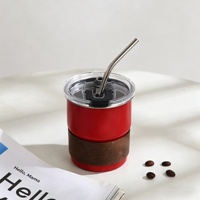 Mug à café personnalisé de 300 ml, tasse à lait en porcelaine avec impression laser, couvercle et paille, réutilisable pour usage quotidien, idéal comme cadeau