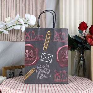 Bolsa de Papel Desechable para Llevar Bebidas, con Asa, Personalizable con Logotipo, para Té con Leche, Café, Zumo de Frutas - Product Image 2
