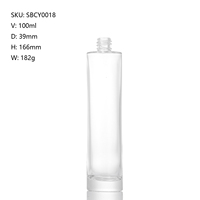 Flacon pulvérisateur en verre transparent vide avec pulvérisateur à fine brume pour tonique cosmétique, logo personnalisé
