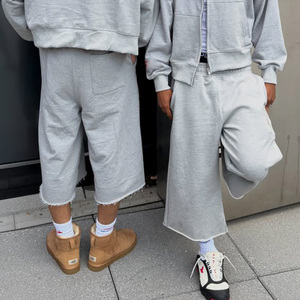 Custom Streetwear Summer Baggy Sweat <b>Shorts</b> Casual Cotton <b>Knee</b>-<b>length</b> <b>Shorts</b> for <b>Men</b> - Product Image 3
