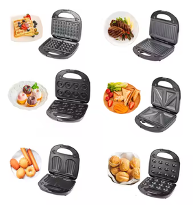 Gril Électrique Antiadhésif Détachable 6-en-1, Machine Professionnelle à Sandwichs et Paninis, Mini Gaufrier, Idéal pour <span class=keywords><strong>2</strong></span> Tranches de Collation - Product Image 2
