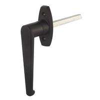 Serrure à poignée en L pour porte de garage HAITAN avec clés, revêtement noir, 217g, modèle MS332
