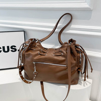 Nouveau sac à main tendance de grande taille pour jeunes femmes - Couleur unie luxueuse, grande capacité, sac à bandoulière