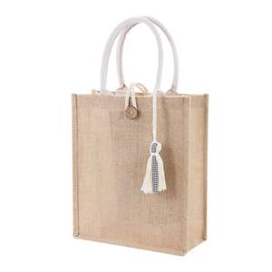 Hot Beach Grocery Gift Women Inner Bag Buttons Recycled Foldable Waterproof Customised Tote Bag Jute - Product Image 1
