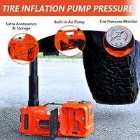 Kit de crics électriques en acier pour voiture 12V 5 tonnes, levage hydraulique au sol avec pompe à air et clé à chocs, garantie 12 mois