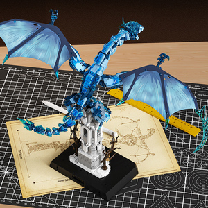 99005 Série Dragon - Game of Thrones - Modèle <span class=keywords><strong>de</strong></span> dinosaure Viserys le Dragon <span class=keywords><strong>de</strong></span> <span class=keywords><strong>Glace</strong></span> - Puzzle - Jouet - Plastique ABS - Décoration éducative - Product Image 4