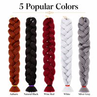 Extensions de cheveux synthétiques ignifuges pour tresses jumbo, tresses en boîte, torsades au crochet, vente en gros directe usine