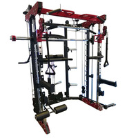 Meilleure vente chaude trois en un multi-fonctionnel Smith Trainer avec câble Crossover & Rack avec 80kg * 2 poids Stack XRN1001 Machine