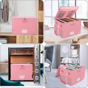 Custom Logo UL94-Certified Fireproof <b>File</b> Organizer <b>Box</b> with Handle Portable Multi-layer <b>Storage</b> for Hanging Filing Products - Product Image 2