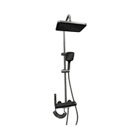 Ensemble de douche multifonctionnel moderne à température constante avec eau chaude/froide et design ambiance piano pour hôtels et salles de bain