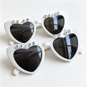 Squadra all'ingrosso decorazione sposa occhiali da sole addio al nubilato decorazione del partito a forma di cuore occhiali da sole da sposa per essere occhiali da sole - Product Image 4