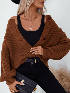 Mode Nouvelles Femmes <span class=keywords><strong>S</strong></span> Tricoté Tricoté Tricoté TwistvPrintemps et Automne Pull À Manches Longues Avec Col - Product Image 5