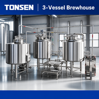 Équipement de brasserie 300L, machine à brasser la bière avec pompe et moteur, acier inoxydable SUS304, chauffage électrique, écran tactile, contrôle PLC