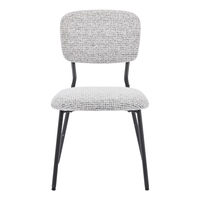 Chaises de salle à manger modernes et confortables en tissu avec pieds à cadre en fer Meubles de table basse élégants pour l'hôtel