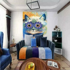 Carta da Parati Ignifuga Stampabile per Interni/Esterni, Stile Americano ed Europeo, Rivestimento Murale Colorato Fai-da-Te, Tessuto Murale Grande Formato - Product Image 2