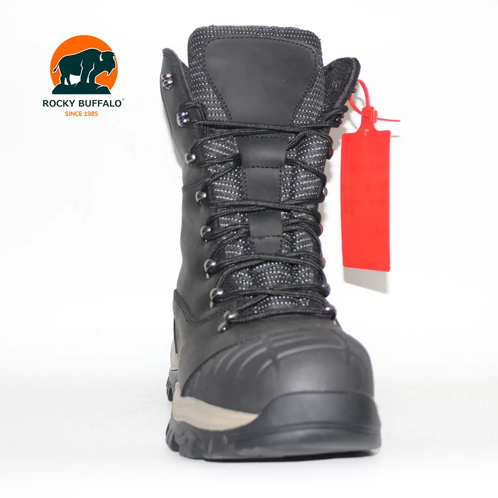 Rocky Buffalo Segurança Botas Aço Toe alta qualidade atender Botas Zip Up Workboot