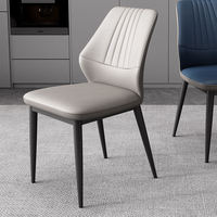 Chaise de salle à manger minimaliste de style italien pour la maison/l'hôtel/le restaurant - Chaise moderne de luxe léger, tabouret rembourré haut de gamme populaire