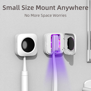 Smart <b>Toothbrush</b> <b>Holder</b> UVC 99 Percent Sterilization 65C Constant Temperature Drying Portable Compact Travel Home Bathroom Tool - Product Image 1