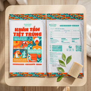 Serviette de Bain Jetable Écologique à Carreaux Kawaii Bleu Blanc Rose Non Tissée Séchage Rapide Antimicrobienne Enfant Voyage Été Moderne - Product Image 1