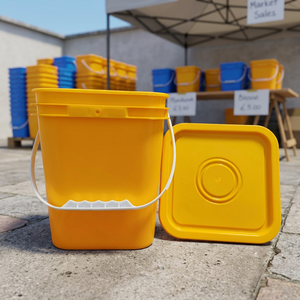 ZEDA Secchi Quadrati in <span class=keywords><strong>Plastica</strong></span> da 5 Galloni <span class=keywords><strong>con</strong></span> Coperchi, Contenitori per Alimenti da 20L, Bidoni di Stoccaggio in <span class=keywords><strong>Plastica</strong></span> <span class=keywords><strong>con</strong></span> <span class=keywords><strong>Coperchio</strong></span> - Product Image 1