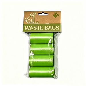 Sacs à déjections canines personnalisables en plastique recyclé, épais, écologiques, de haute qualité, pour distributeur portable OEM - Product Image 1