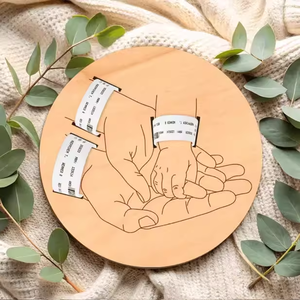 สร้อยข้อมือสำหรับทารกแรกเกิดในโรงพยาบาลเป็นของที่ระลึกด้วยบัตร “สวัสดีชาวโลก” กล่องเก็บข้อมูลสายรัดข้อมือของโรงพยาบาลเป็นวงกลม - Product Image 1