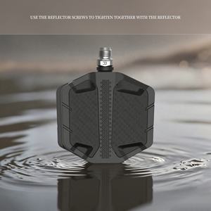 LEWEE LW-PP208 de pédale de vélo B289DU Partage de vis antivol Pédale de vélo publique Réflecteur d'essieu antidérapant Pièces de cyclisme - Product Image 4