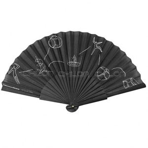 Abanicos Plegables de Bambú o Madera de Alta Calidad con Impresión de Logotipo Personalizado de 7/8 Pulgadas, Abanicos Publicitarios y de Fiesta Tipo Acordeón - Product Image 3