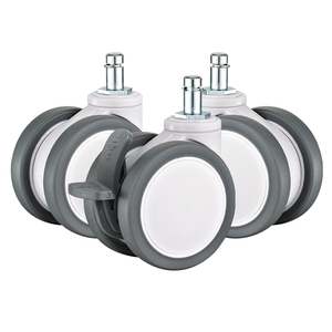3/4inch Jump Ring Solid Stem TPR Medical Twin <strong>caster</strong> With Brake Type C - Product Image 6