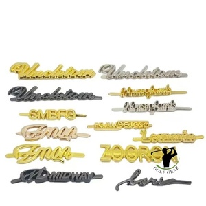 Étiquette métallique personnalisée OEM ODM, plaque alphabétique en laiton plaqué or, emblème, achat en gros, fabricant chinois, expédition rapide - Product Image 5