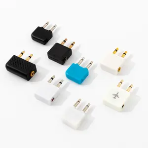 FONES DE OUVIDO FONE de ouvido fone de OUVIDO ÁUDIO JACK PLUG ADAPTER ADAPTADOR de AVIÃO AVIÃO de VIAGEM