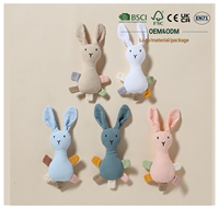 JET NEW Montessori - Marionnette interactive en coton pour enfants, lapin apaisant pour le sommeil, jouet éducatif parent-enfant