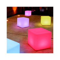 Lampes de table carrées LED personnalisées avec logo imprimé UV et sérigraphie, motifs paysagers, lampes cube d'intérieur, décorations pour festivals