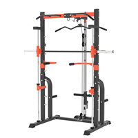 Station de musculation multifonctionnelle Smith Machine, rack à squats, cage de musculation, station de tractions, système de câbles, capacité de charge 700 kg, construction en acier de qualité